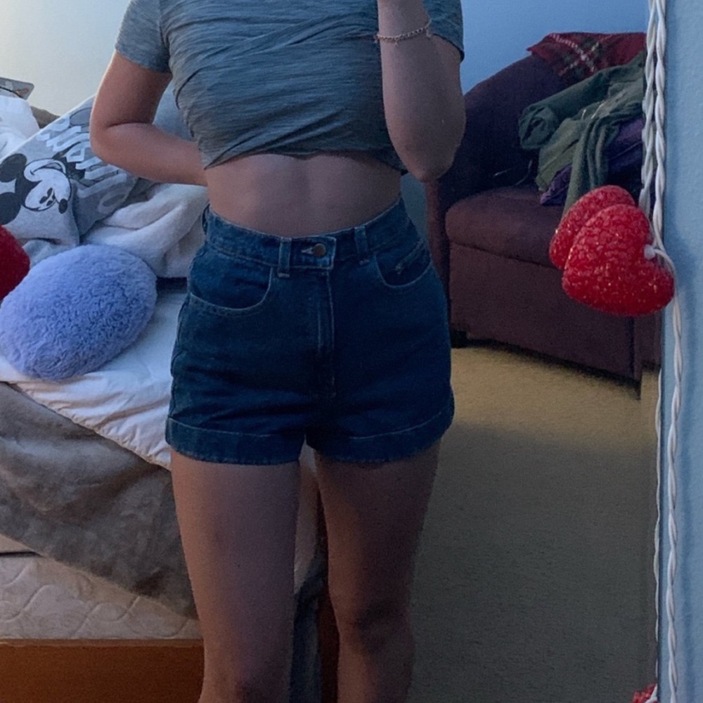 high waist jean shorts
